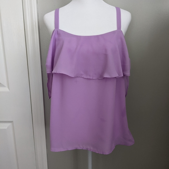 SHEIN Cold shoulder side knot foldover front top - Picture 5 of 7